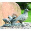 SPI Home Cast Aluminum Quail Family Indoor/Outdoor Statue 10 Inches