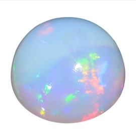1 PCS, 10X10 MM, AURA GEMS Natural Ethiopian Opal, Cabochon, Round Shape, Jewelry Making Stone Supply, Chakra Energy Healing Gemstone, Real Crystal, Birthstone, Wholesale deal