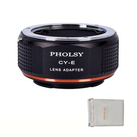 PHOLSY Lens Adapter for Contax/Yashica (C/Y) Lens to Sony E Cameras Compatible with Sony Alpha a7 a6000 a6300 a6500 a5000 a5100 NEX 7/6/5, NEX 5N 3N, a9 ii, a7S iii ii, a7R v iv iii ii, a7R v iv iii
