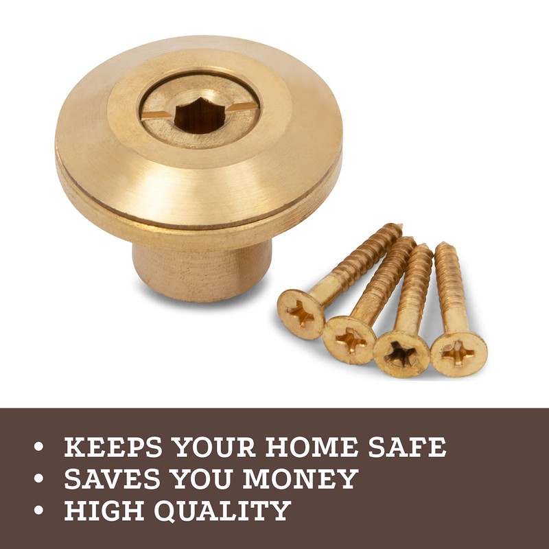 Wood Grip Wood Deck Brass Anchor with Collar for Pool