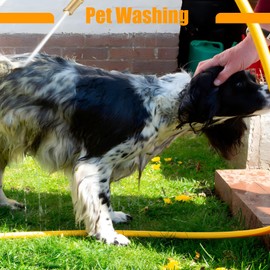 ENNSOO High Pressure Hose Nozzle, Water Hose Sprayer Nozzle with 3/4" GHT Connector, Heavy-Duty Brass Adjustable Twist Hose Nozzle with On-Off Valve for Garden(3 Pack）