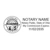 Hubco Printer 50 Self Inking Notary Stamp - Ohio (Blue
