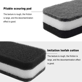 Kitchen Dishwashing Sponge Individually Wrapped Sponges, Bulk Non Scratch Scouring Pad Odor-Free for Washing Dishes Wipes for Household Cleaning Dishes Travel Apartments (Black- 24 Pack)