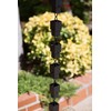 Monarch Rain Chains AluminumMulti Cube Rain Chain, 8.5 Ft Black