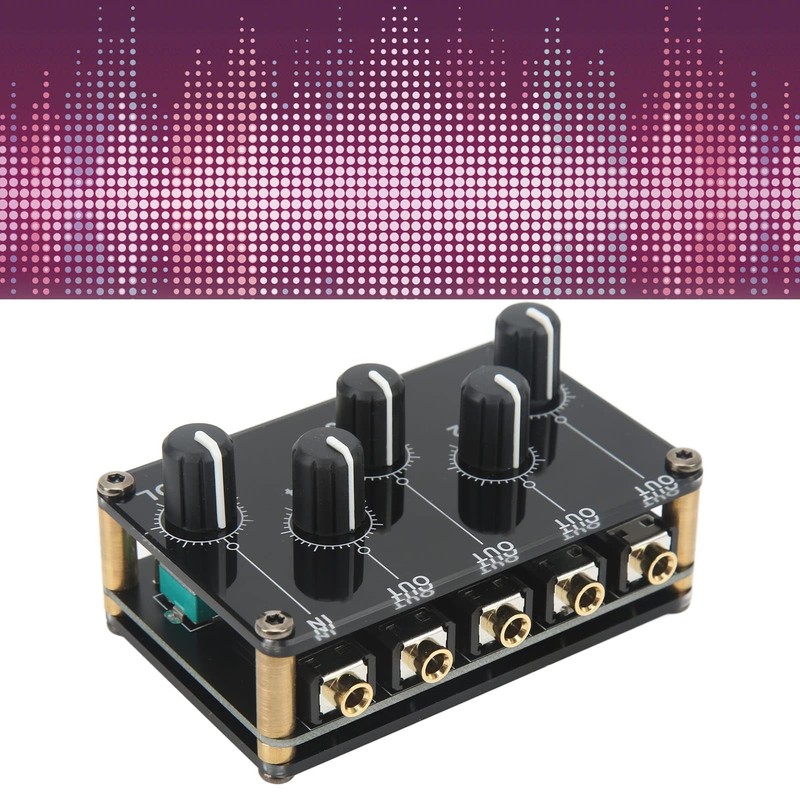 Agatige Mini Stereo Audio Mixer, Portable High Sensitivity Low Noise