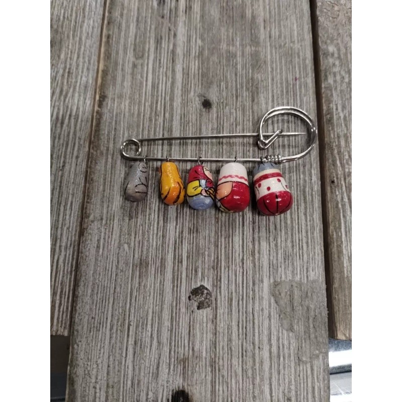 Russian Nesting Doll Brooch Family