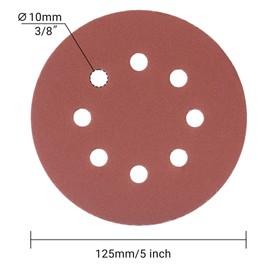 YoiYee 800 Grit Sanding Discs Pads, 8 Holes, 125mm/5-inch Hook and Loop Quick Change Sandpaper Sheet for Random Orbital Sander, 20 Pack