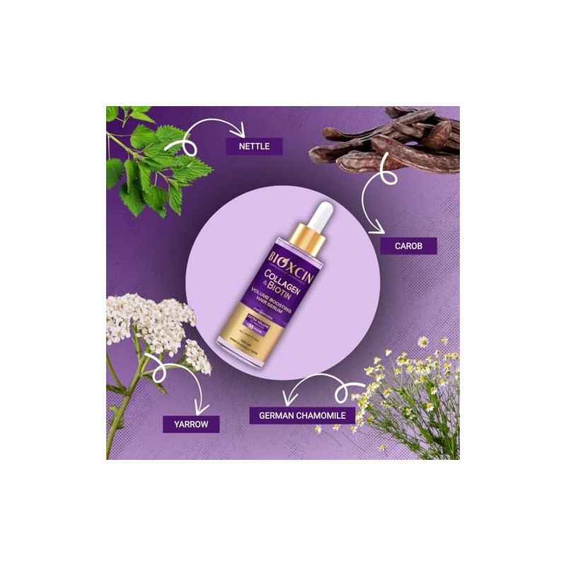 BIOXCIN Sérum Capilar Voluminizador Con Colágeno Y Biotina, Fórmula Fortalecedora