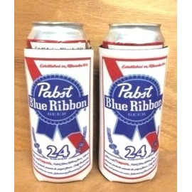 Pabst Blue Ribbon PBR Beer Koozie 24 oz Tall Can Cooler Coozie (4) Pack New  F/S