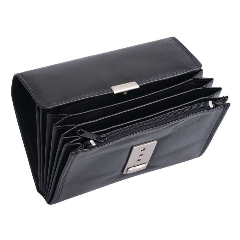 Louana Men's Leather Waiters Wallet 17 x 10 cm Black