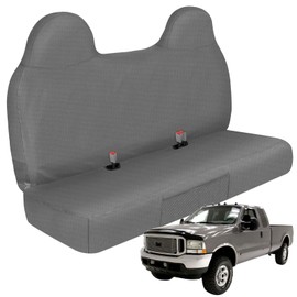 Front Bench Seat Cover Compatible with 1999-2007 Ford F250/F350/F450/F550 Work Truck with Front Solid Bench Seat, 600D Oxford Cloth Heavy Duty Waterproof Non-Slip Custom-fit Front Bench Seat Cover