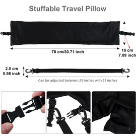 Paifeancodill Travel Pillow Stuffable Travel Pillow Multifunctional U Shaped Travel Neck Pillow Stuffable with Clothes Travel Neck Pillow U Shape Neck Support Scalable Neck Pillow Airplane Neck Rest