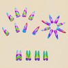 QQPPOLIU Colorful Press on Nails Long Fake Nails Stiletto False