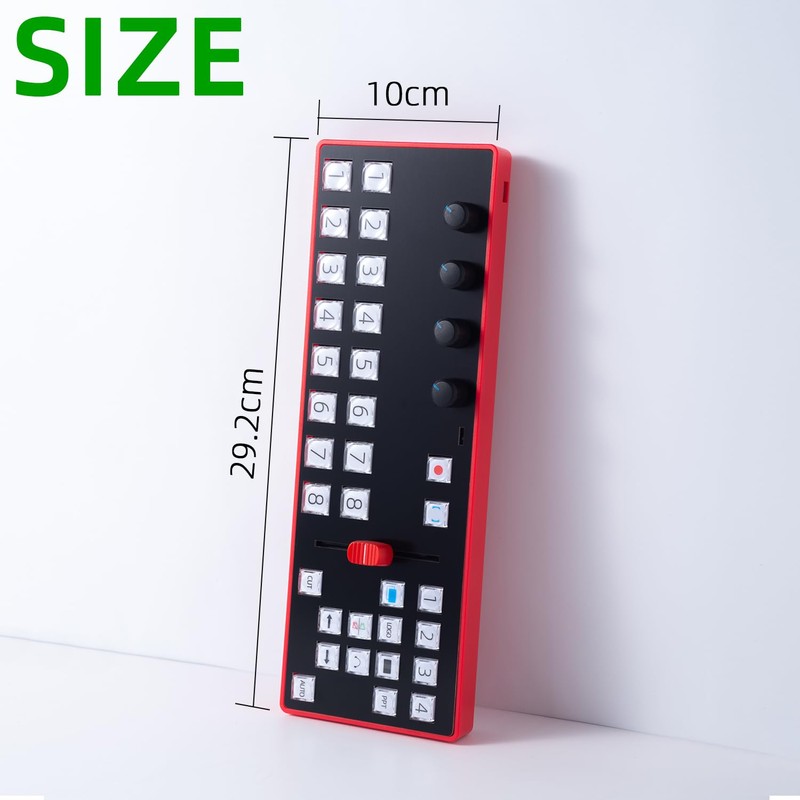VIKINYEE Video Switcher Controller, 8-Channel Live Streaming Console with T-Bar