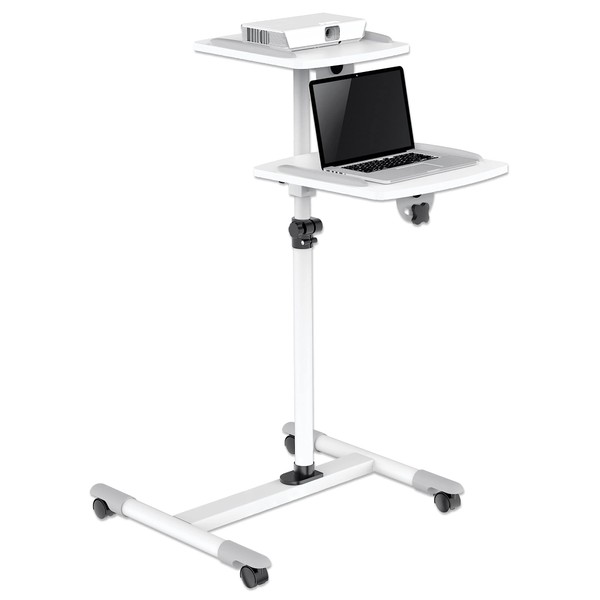 Manhattan Mobile Projector and Laptop Stand Cart - Two Shelve