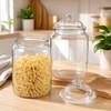 2 Pcs Plastic Candy and Cookie Jars with Lids, Clear