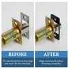 MOSECYOU Deadbolt Restorer Strike Plates Narrow Side and Large Hole,