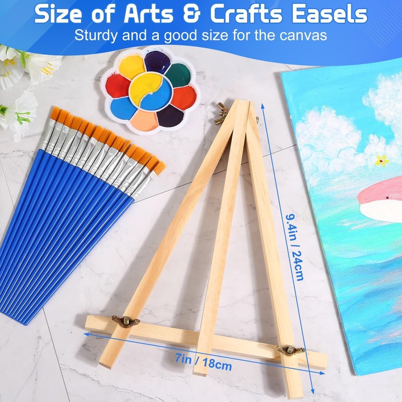 16 Pack 9 Inch Wood Tabletop Easel Canvas Stand Bulk