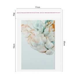 Egofine Self Sealing Cellophane Bags 100 PCS Clear Resealable Sleeves Bags for 4x6 Photo Mats, Bag Size: 4.33x6.30 inches for 4x6 Mats