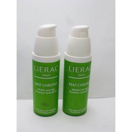 LIERAC MAT-CHRONO MATTIFYING MOISTURIZING EMULSION 1.42 OZ NO CAP (LOT OF 2)