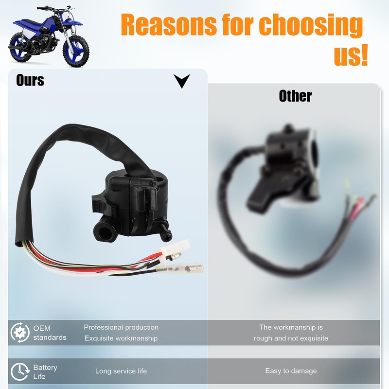 QAZAKY Throttle Housing Switch Start Compatible with Yamaha PY50 PW50