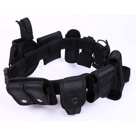 TokFlys Tactical Utility Belt with10 Pouches Security Military Duty Nylon Belt