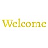 Welcome Wall Sticker Cutting Sticker Waterproof Gold Gold