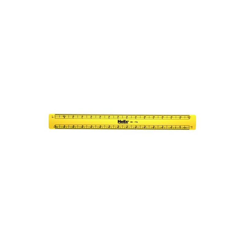 Helix Engineers Scale Ruler,Yellow, 30cm