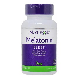 Natrol Melatonina Calcio Tabs Descanso Profundo Sabor Apoya Patrones Sueño Saludables Cuerpo Libera Naturalmente Respuesta Cambios Luz