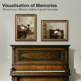 Splinterix 12x16 Antique Bronze Vintage Picture Frame, Ornate Vintage Picture Frames for Wall or Tabletop Display, 12 x 16 Photo Frame with Real Glass, Display Poster 8.5x11 with Mat or 12x16 without Mat for Antique Déco