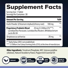 Nature’s NutriWave BrainSync Probiotic Supplement – Supports Daily Wellness & Gut-Brain Balance – 3.6 Billion CFU – 30 Dissolvable Tablets, 1 Month Supply