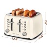 Roter Mond Toaster 4 Slice Retro Stainless Steel with Extra
