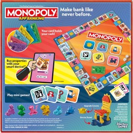 Hasbro Gaming Monopoly App Banking Board Game Links to Smart Devices 2 to 6 Player Family Game