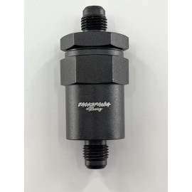 MadDogPerformance Billet Universal K Swap AN6 30 Micron Black Aluminum Inline Fuel Filter E85 USA