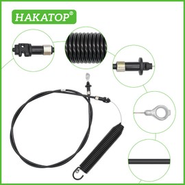 HAKATOP GY22387 PTO Control Push Pull Cable Fit for John Deere D105 D110 D120 D125 D130 E100 E110 E120 L105 L107 L110 L111 X106 X127 X145 S100 S220 107S Lawn Mower Deck Engagement Clutch Cable