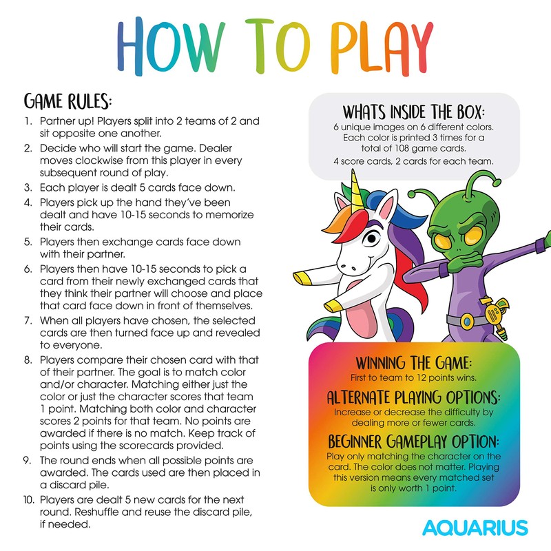 AQUARIUS - Memory Master Card Game