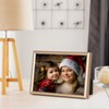4x6 Picture Frame, Brass Thin Metal Float Photo Frame with