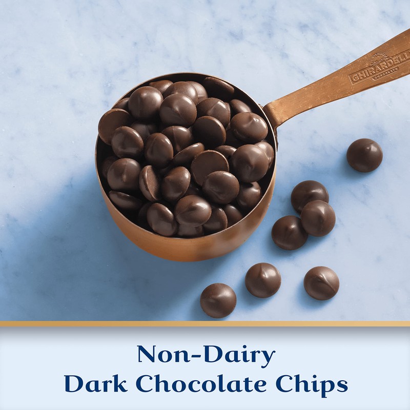 Ghirardelli GHIRARDELLI Non-Dairy Dark Chocolate Chips for Baking, Premium Baking