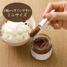 Shimomura 43076 Petite Spoon, 3.5 inches (9 cm), Stainless Steel, Frosted, Dip Sauce, Jam, Set of 4, Tsubamesanjo