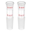 PATIKIL Glass Reducing Connecting Adapter, 2 Pcs from 19/22 Outer