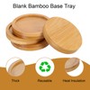 sourcing map 4PCS Mosaic Bamboo Coasters, 2.5 Inch Blank Base