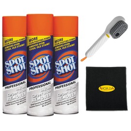 NYCPI & GA Towel and Brush along with Carpet Stain Remover Kit with Bottles | Complete Cleaning Set for Tough Stains, Odors, and Messes | Perfect for Old & New Stains (5.33 Fl Oz (Pack of 3))