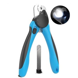 Dog & Cat Pets Nail Clippers - with Safety Guard to Avoid Overcutting, Free Nail File, Razor Sharp Blade - Size: Universal, Color: Blue