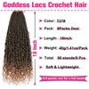 Unionbeauty Pre looped Goddess Locs Crochet Hair 9 Packs 18