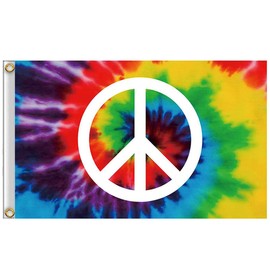 Peace Flag 150 x 90 cm, Peace Dove Flag Garden Flags Durable Fade Resistant, Flag for Home, Indoor and Outdoor Use, Peace and Love Flag