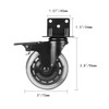 Hirate 3 inch L-Shaped Plate Casters Upgraded Version to Prevent