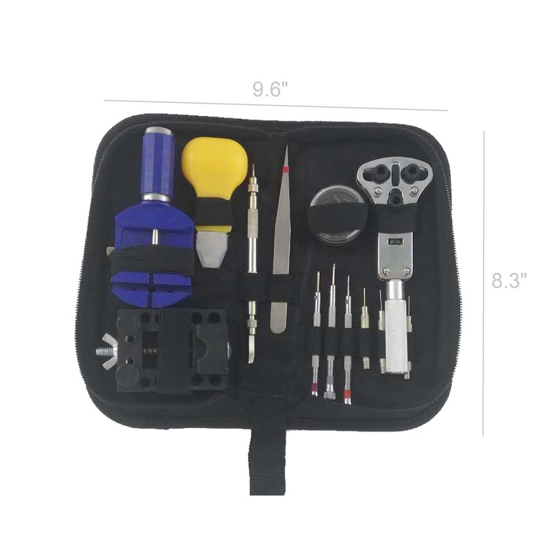FixtureDisplays 13-Piece Watch Repair Tool Kit Case Holder Precision Screwdrivers