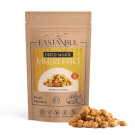 Eastanbul Mulberry, Dried Mulberries 14.5oz, Sun Dried White Mulberry, Unsweetened, Dried White Mulberries, Non-GMO, Gluten Free, Wholesome Fresh Berries, Premium Sun Dried Berries Product of Turkey