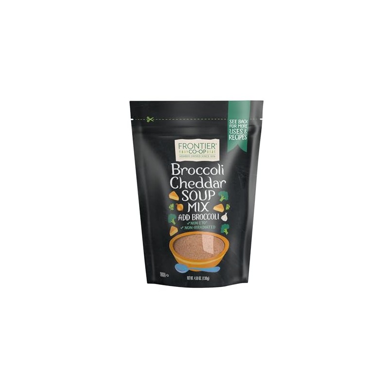 Frontier Broccoli Cheddar Soup Mix Pouch, 4.59 Ounce