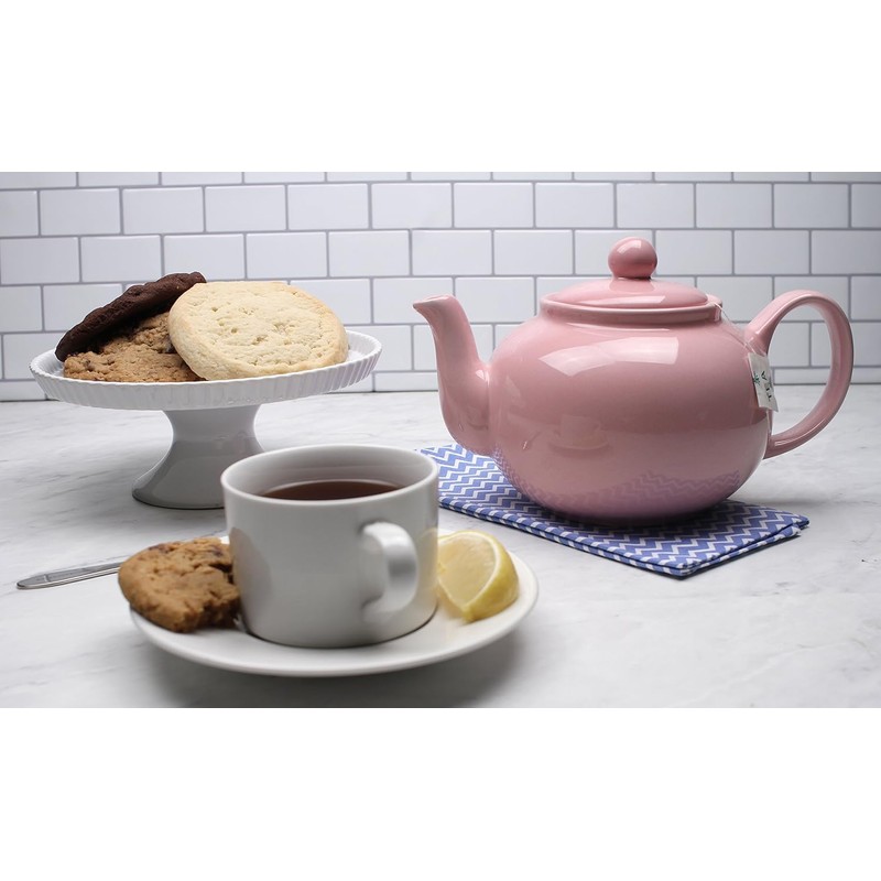 RSVP International Stoneware Teapot Collection, Microwave and Dishwasher Safe, 42